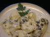 Birne mit Roquefortkäse