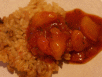 Reisplätzchen mit süß saurer Soße